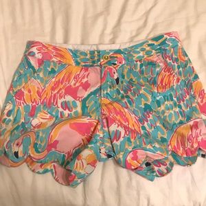 Lilly Pulitzer Peel and Eat Buttercup shorts